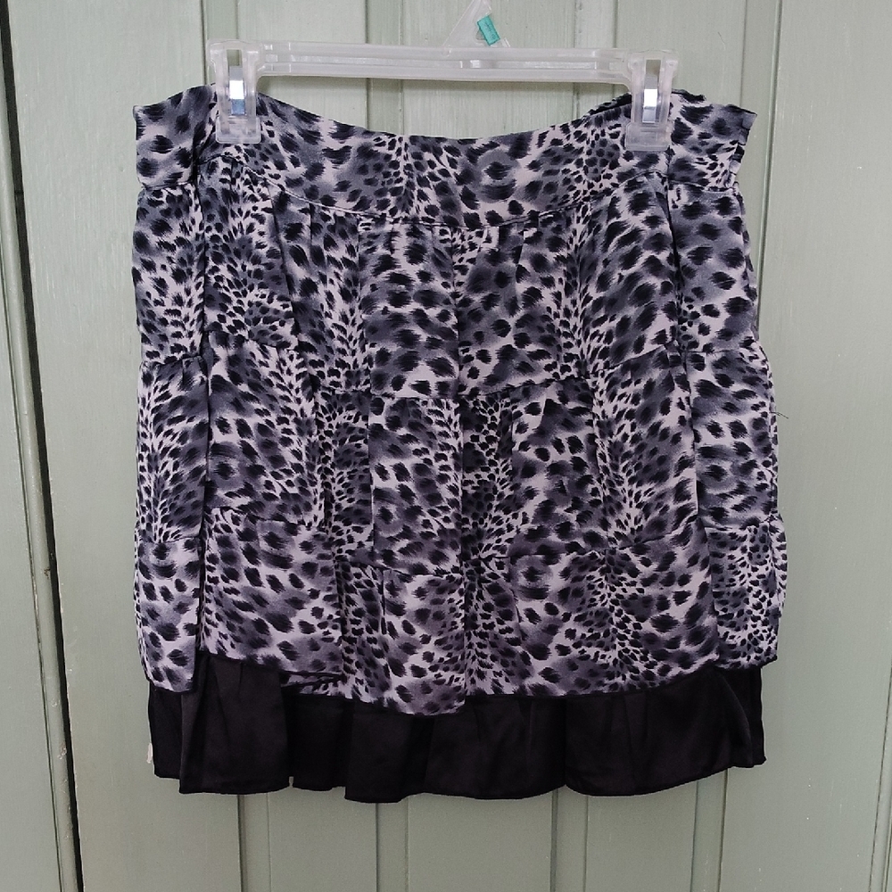 Rue21 Black and White Animal Print Skirt